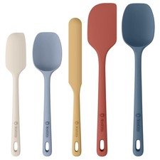 5 PCS Silicone Spatula Set Food Grade Rubber Strong Handle Heat Resist 600F