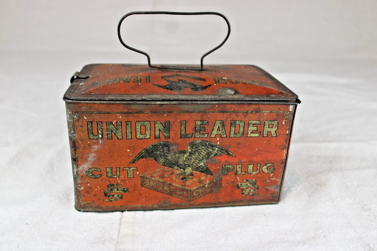 union leader tobacco tin history Antique Union Leader Cut Plug