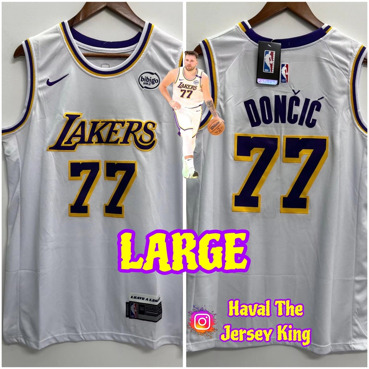 Los Angeles Lakers Luka Doncic ユニフォーム 77 Los Angeles Lakers Luka Doncic #77 Jordan Bibigo NBA Swingman