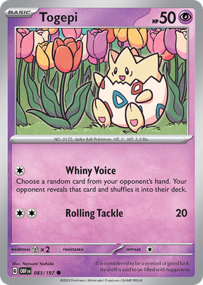 Togepi 083/197 Obsidian Flames Common Pokemon NM/M