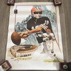 Bernie Kosar Signed By Gary Thomas LITHOGRAPH Quaterback Club Poster 24x18” NFL