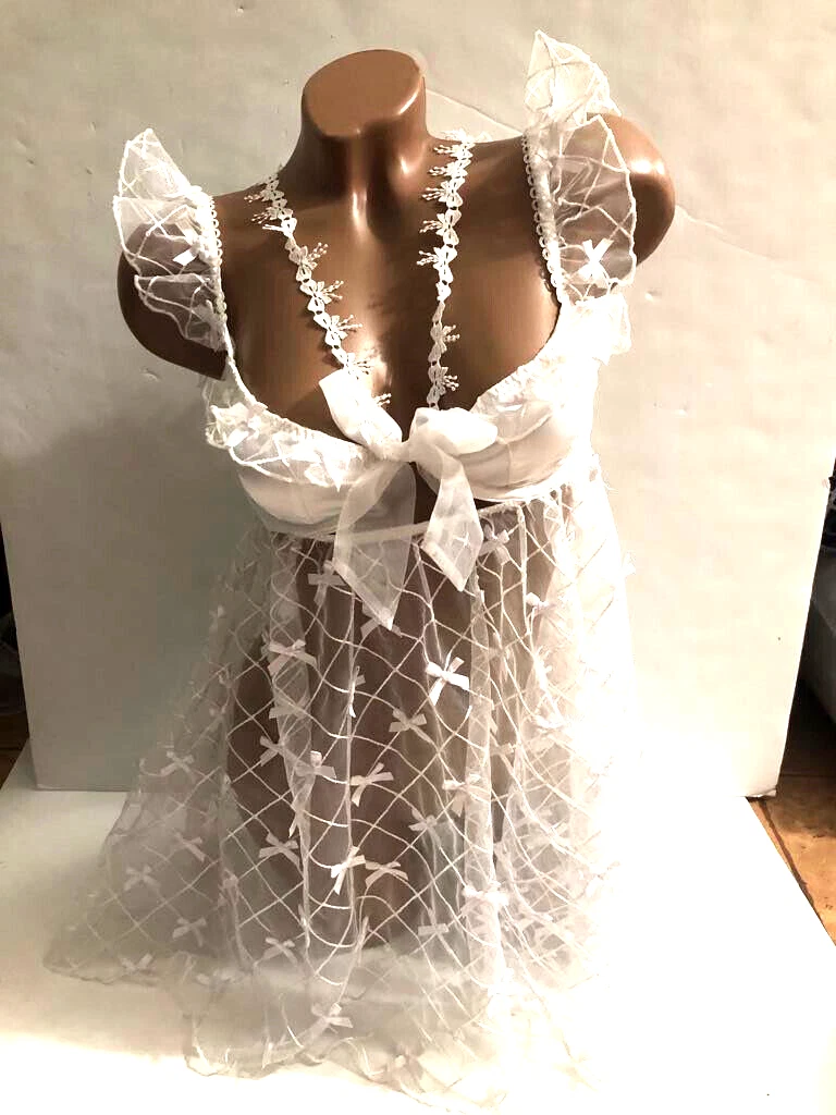 UNDERCOVER Abito da sposa VS For Love and Lemons Fiorella slip bianco M XL nuovo con etichette