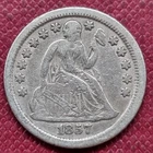 1857 O Seated Liberty Dime 10c Better Grade VF B45#61258