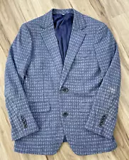 Bonobos 36R Slim Fit Blazer Jacket Gray Textured 100% Cotton By Lanificio Fortex