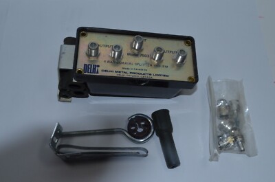 NEW DELHI 4 WAY TV RADIO COAXIAL SPLITTER VHF/FM MODEL 7503