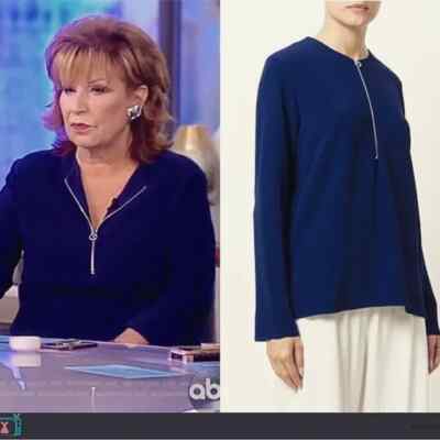Stella McCartney NWT Navy Blue Arlesa Quarter Zip Blouse Size 42