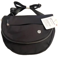 Lululemon All Night Festival Bag In Black/Silver New 11x8….5L