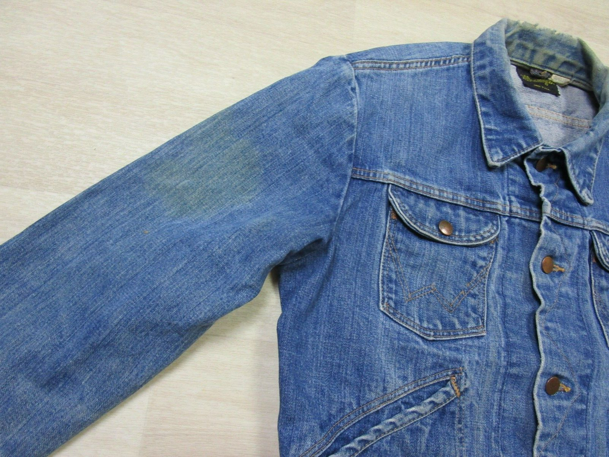 Vintage 1960s Wrangler Denim Jacket Trucker Selvedge Slant Vintage 1960s Wrangler Denim Jacket Trucker Selvedge Slant