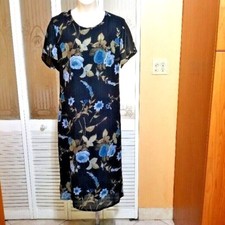 AGB LADIES BEAUTIFUL MULTICOLOR FLORAL DRESS - SIZE 2X
