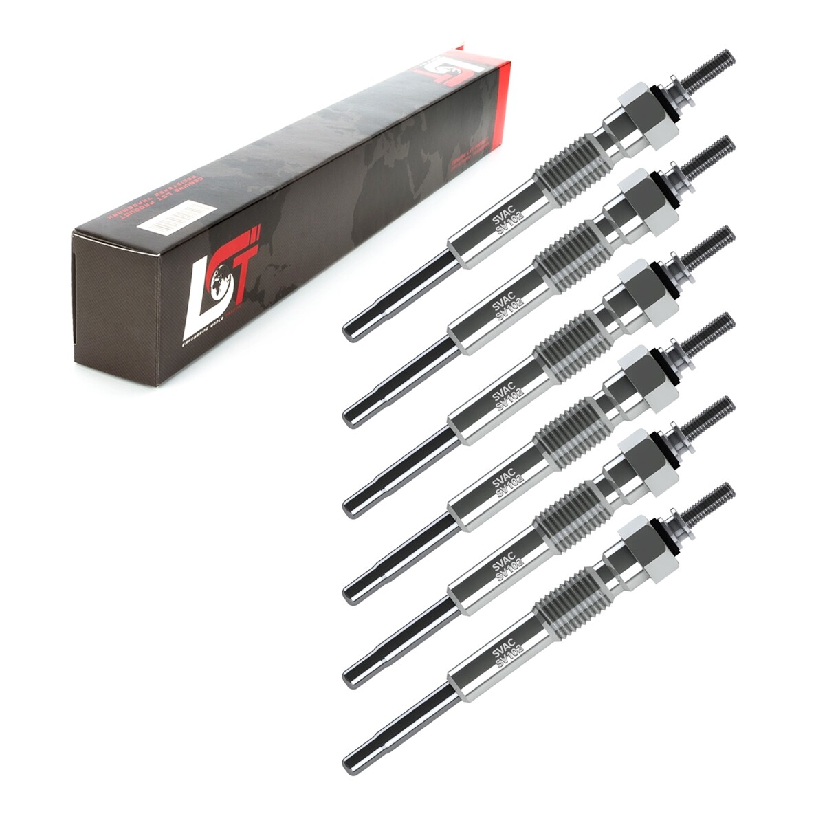 6x Glow Plugs BAR 12 Volt for Toyota Land Cruiser 80 J8 4.2D Td