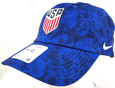 USA United States National Soccer Team Nike Heritage86 Wave Blue Cap Hat OSFM
