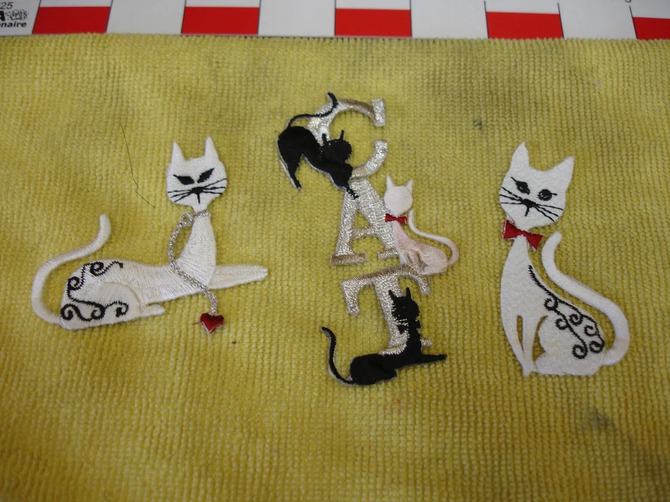 Vintage Cat Patches set of four - Image 4 of 4