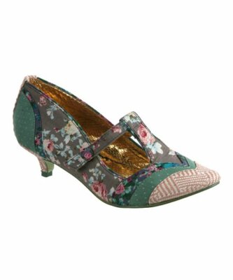 Irregular Choice In My Dreams Gray Kitten Heel - RARE!
