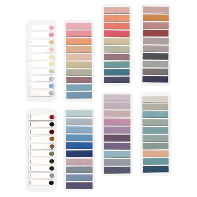 8 Books Colorful Marks Tape Paper Nail Stickers