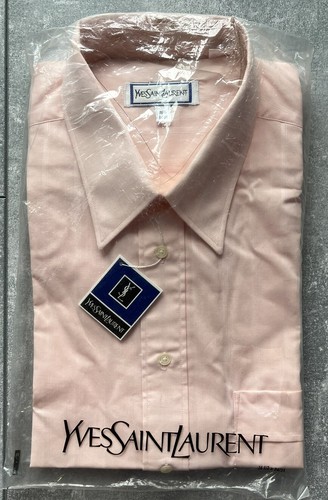 Yves Saint Laurent Men’s Button Up Dress Shirt Seashell 16 1/2 34-35 NWT