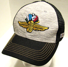 INDIANAPOLIS MOTOR SPEEDWAY ADULT CAP GREY/BLACK OSFA NEW UNUSED