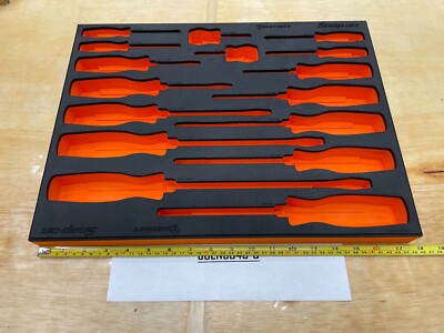 Snap-on Tools ORANGE FOAM ORGANIZER for 16pc Soft Grip Screwdriver