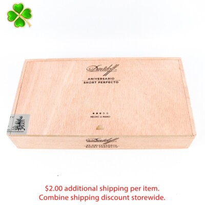Davidoff Aniversario Short Perfecto Empty Wood Cigar Box 11'' x 5.75'' x 2''