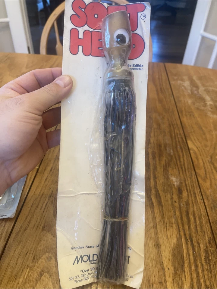 Señuelo Marlin Vintage Moldcraft "Softhead Senior" en paquete-12 1/2" Negro/Púrpura Foto 2 de 4