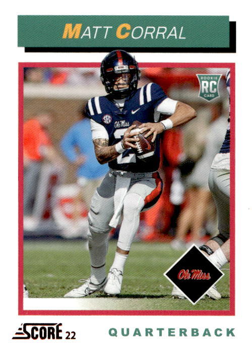 Matt Corral Panini Score 1992 Throwback Rookie #TB2 Red