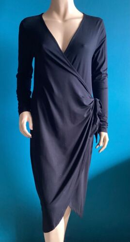 Black Wrap Lipsy Dress Size 14 BNWT - Afbeelding 1 van 3