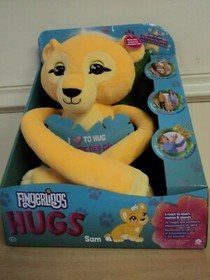 Fingerlings Hugs Sam The Lion Interactive Plush with Light Up Hair 40 Sounds NEW