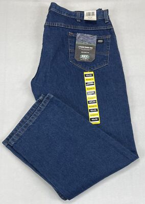 Key Est 1908 Mens 5-Pocket Denim Jean Dark Blue Relaxed Fit Size 40x30 NWT 