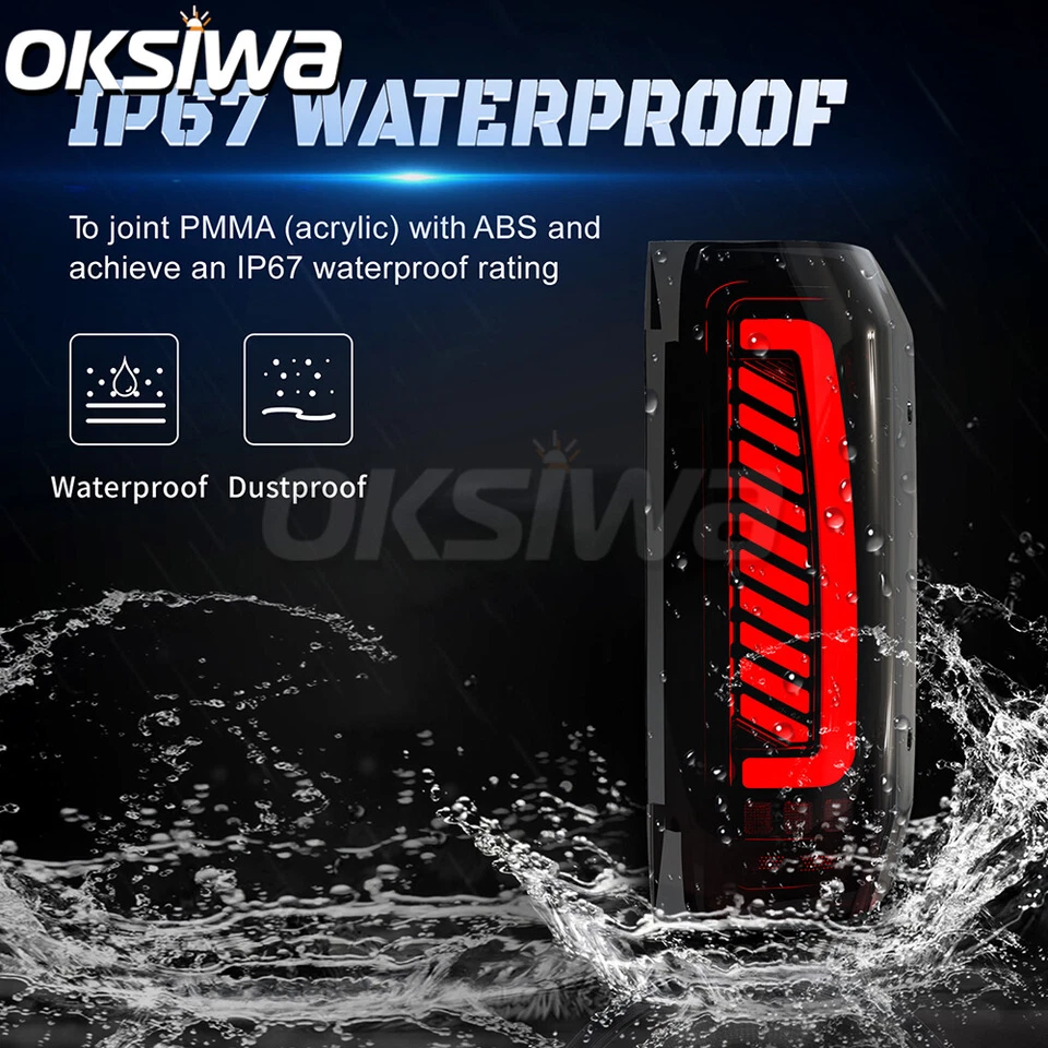 Smoke LED Taillights For 1989-1996 Ford F150 F250 F350 Bronco Brake Rear Lamps - Image 4 of 4