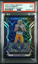 2020 Obsidian Justin Herbert AUTO RED Rookie RC SSP Auto 6/10 PSA9 POP1 🔥 RARE!