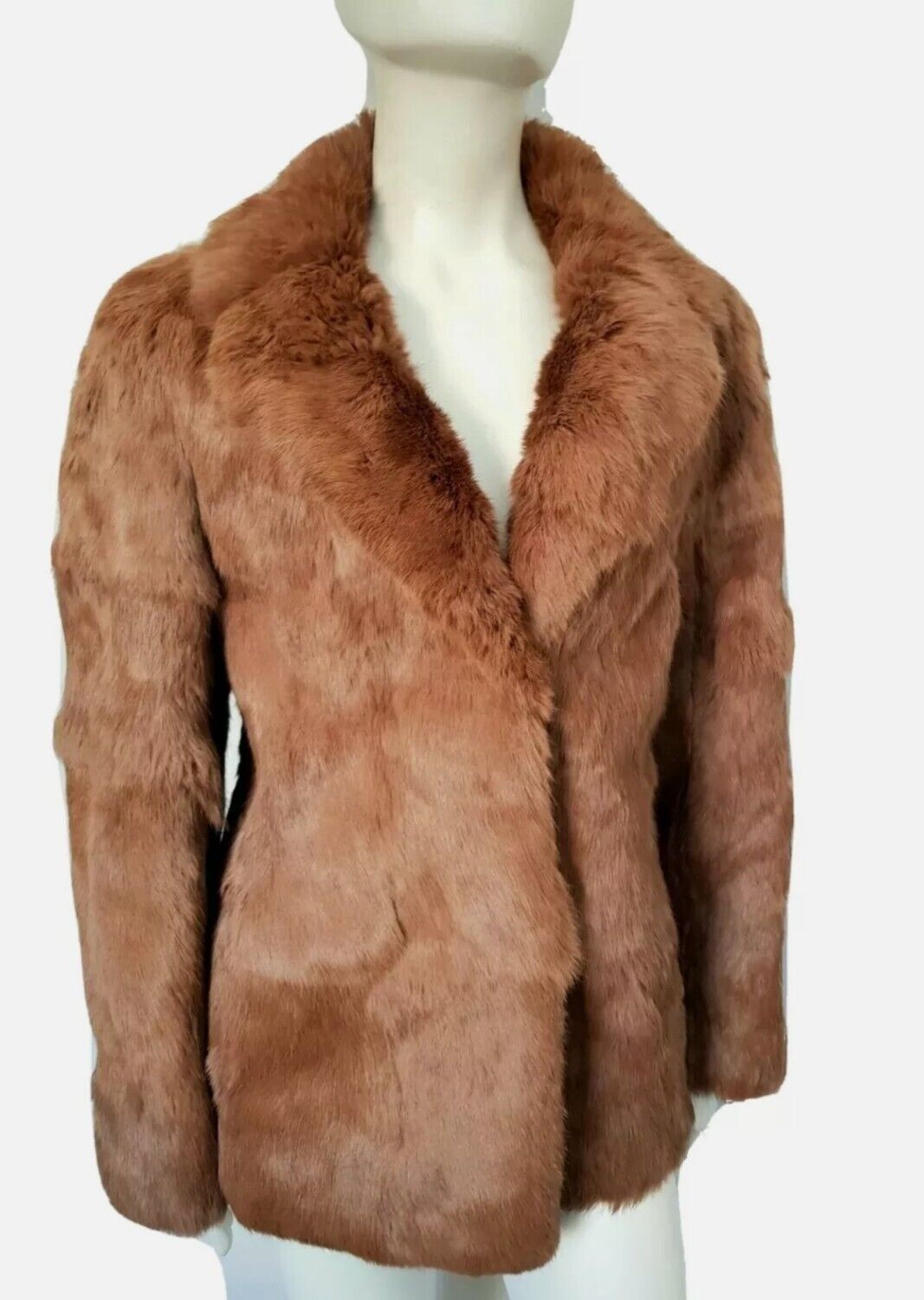Real Coney rabbit vintage Fur coat sz M L 10 12 1… - image 3
