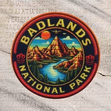 Badlands National Park Patch Iron-on Applique Nature Badge, South Dakota, Travel