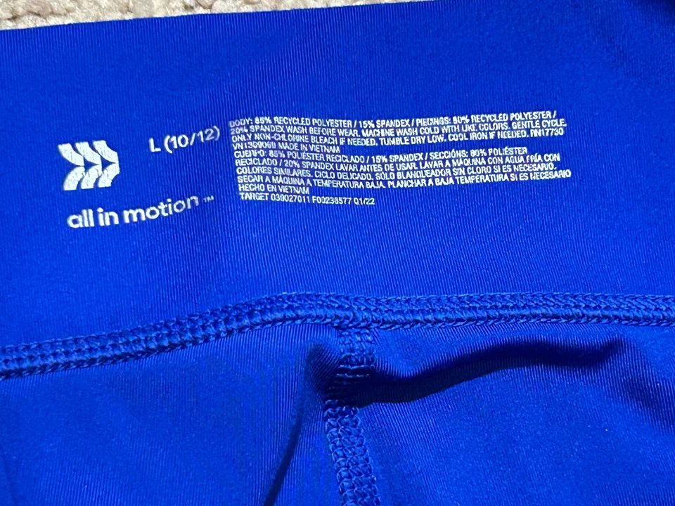 Pantalones/Leggings All In Motion Niñas Talla Grande Azul Clásicos Cómodos Elastizados Foto 2 de 4