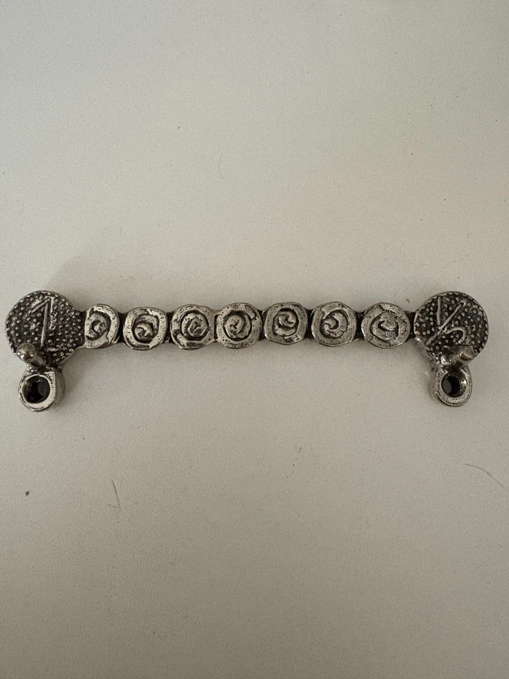 New Complete Crosby Taylor  Swirl Pewter Hammered Measuring CUP Holders - Image 2 of 4