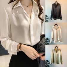 Woman shirt Womens Clothing Vintage Blouse Sheer Plus Size Top Silk Shirt