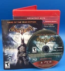 Sony Playstation 3 PS3 BATMAN Arkham Asylum Game Of The Year Edition Greatest