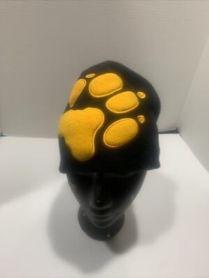 Jack Wolfskin Kids One Size Polyester Beanie Hat Big Paw Drip y2k Gorpcore
