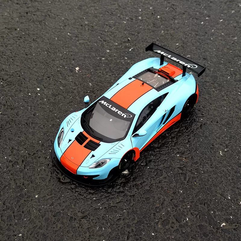 AUTOART MCLAREN 1:18 Scale 12C GT3 Orange Light Blue Car Toys