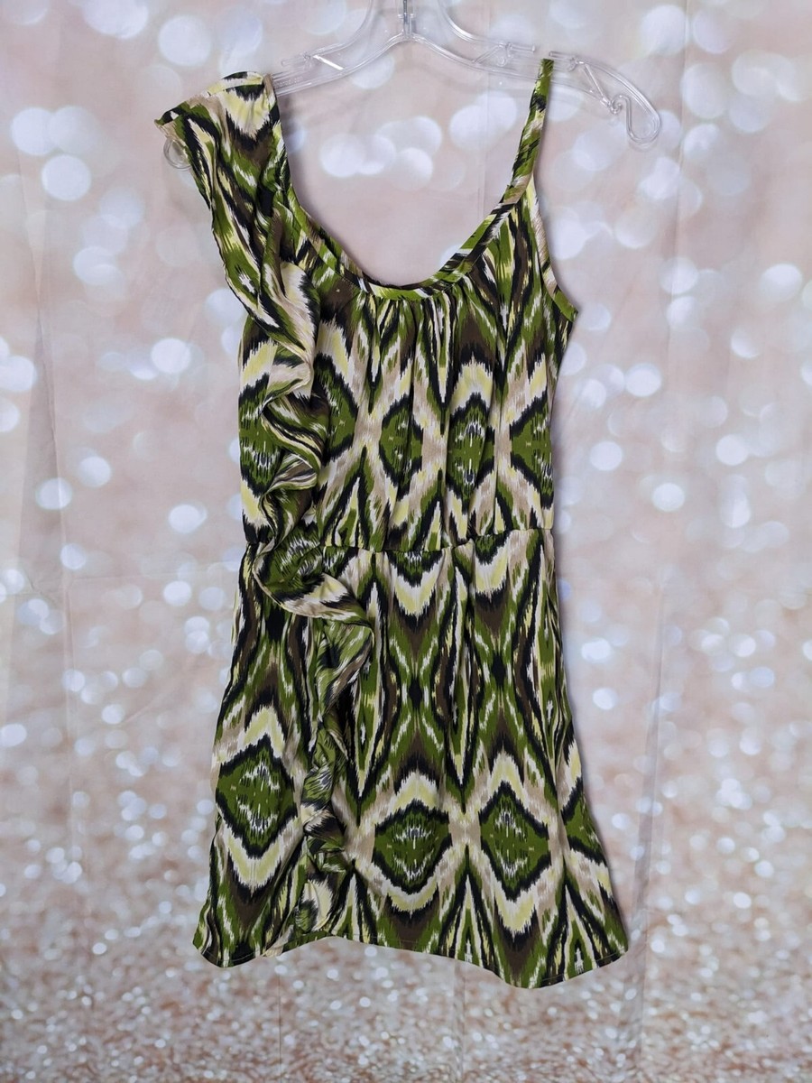 Envy Me Womens/Junior's Green/Neutral Colored Abstract Aztec Print Dress Sz  Med | eBay
