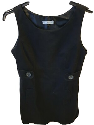 Ladies Debenhams Red Herring black shift dress size 12 smart