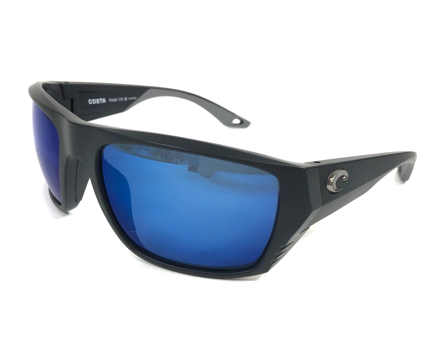 Солнцезащитные очки Costa Finlet 06S9118 911807 в черной матовой оправе с синим зеркалом 580Р