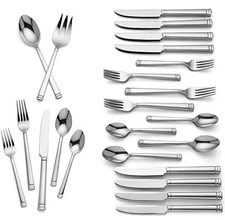 Lenox Summerton 18/10 Stainless Steel 62 Piece Set Service for 12 Shiny New