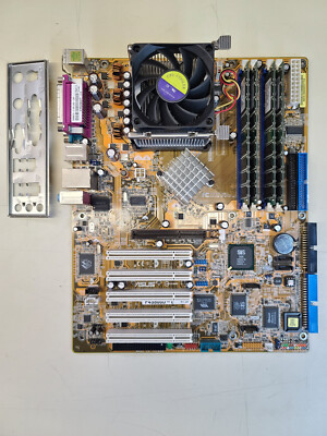 RARE Asus P4S800D-E Deluxe R1.04 + Pentium 4 3.2GHz + 2GB + I/O Shield TESTED