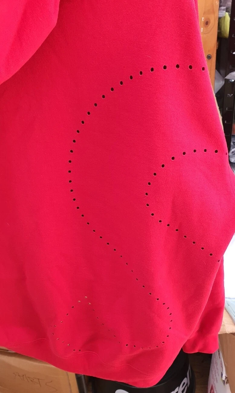 Felpa con cappuccio SS21 Supreme Laser Cut S Logo taglia XL rossa