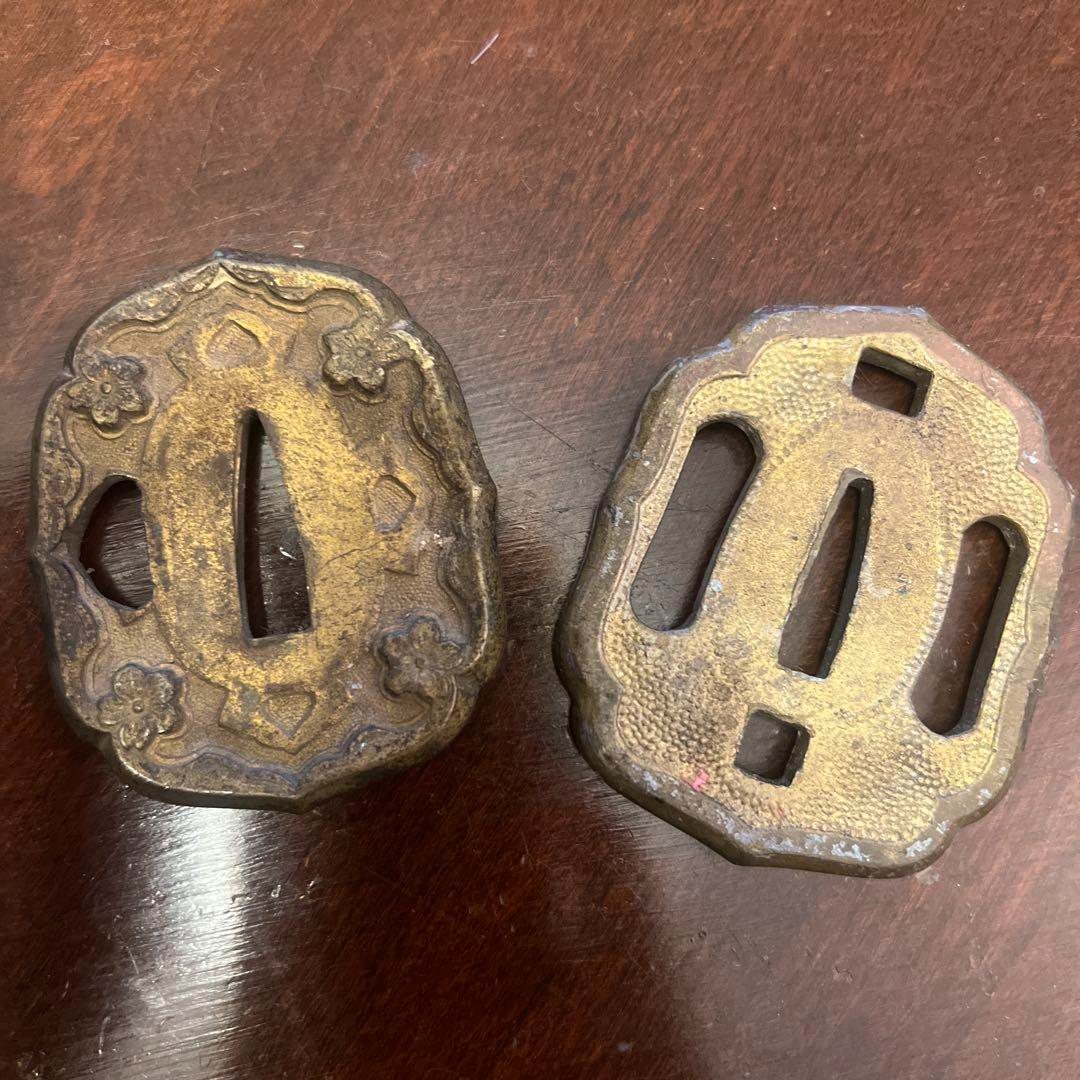 WW2 Japanese Army Type 95 NCO Gunto Brass Tsuba Sword Guard