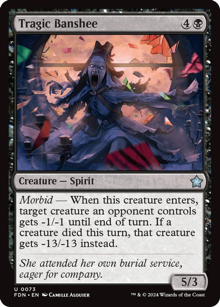 2024 Magic: The Gathering Foundations - Tragic Banshee (#73, Foil, U, Near Mint)