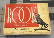 1936 Parker Brothers Rook Card Gamebox Red  Cream box edition Complete
