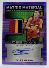 2024-25 Panini Obsidian Purple Matrix Material Auto Tyler Herro #MM-HRO 25/49