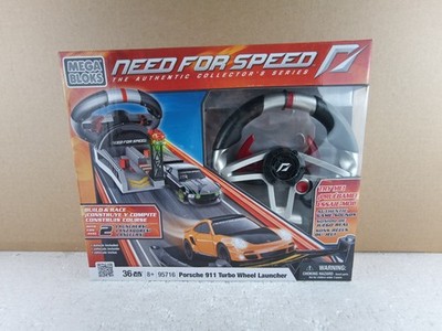 Mega Bloks Need For Speed Porsche 911 Turbo Wheel Launcher 95716 NIB NFS