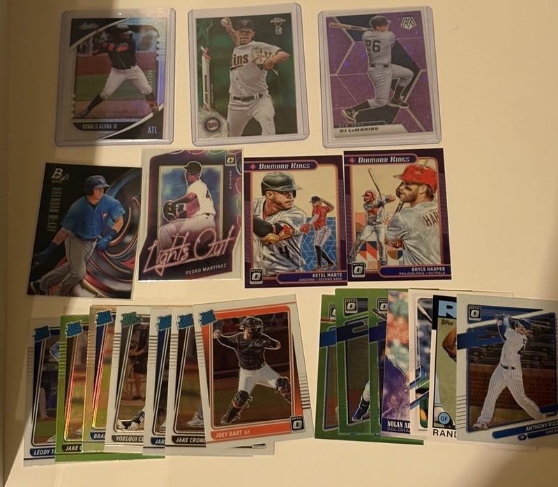 (21) Baseball Card Lot includes 3 #’d, inserts, and rookies