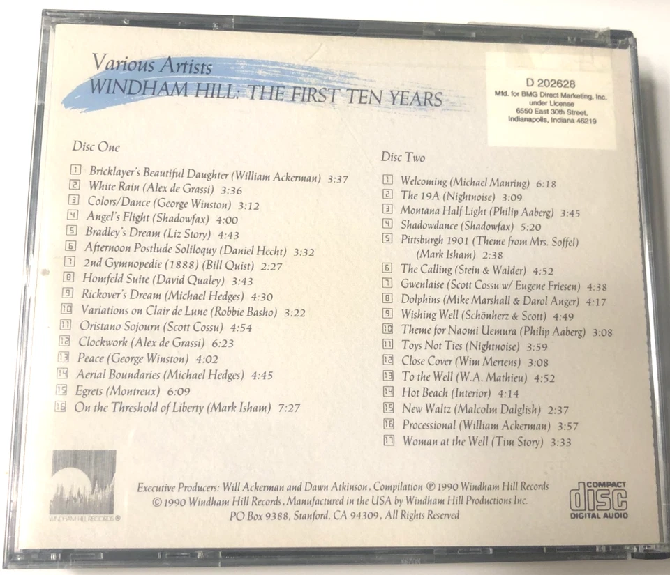 Windham Hill The First Ten Years 2x Cd Box George Winston Michael Hedges Scott C - Image 2 of 4